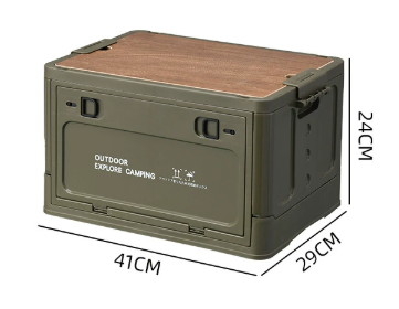Organizador de campamento de 30L con tapa de madera