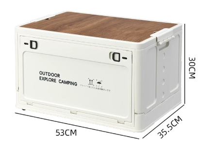 Orgrainizador de campamento de 60L con labios de madera