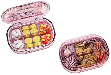 Compartimentos sellados caja de pastilla portátil